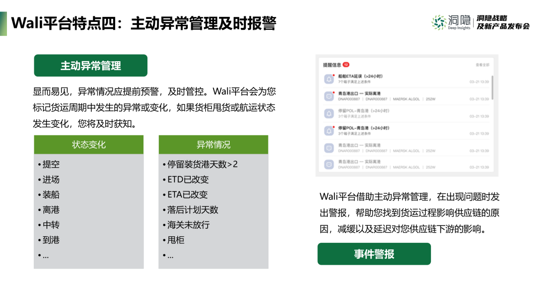 Wali平臺特點四:主動異常管理及時報警